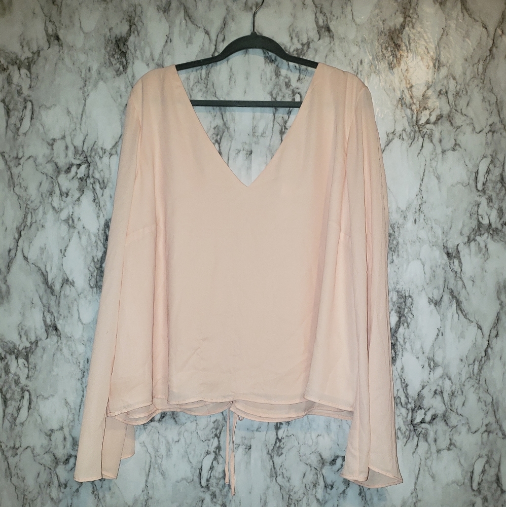 Long Bell Sleeve Blouse